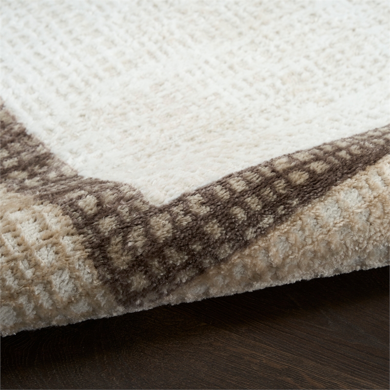 Nourison Home Dekor 5' x 7' Polyester Ivory Brown Area Rug