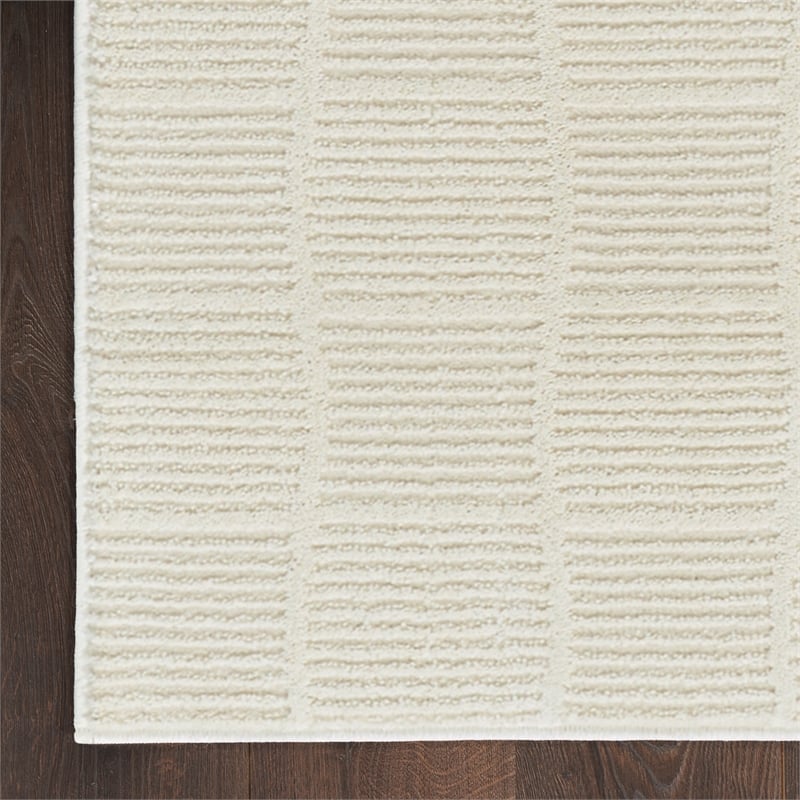 Nourison Home Renewed 7' x 9' Polyester Ivory Area Rug