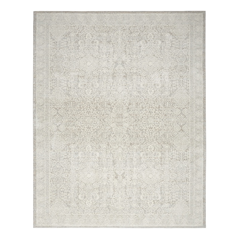 Nourison Home Renewed 6' x 9' Polyester Silver Ivory Area Rug