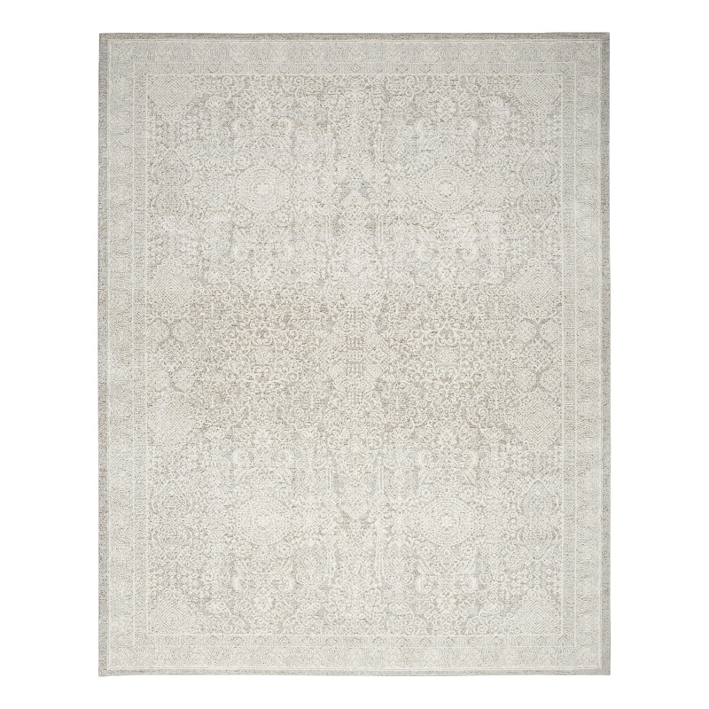 Nourison Home Renewed 8' x 10' Polyester Silver Ivory Area Rug