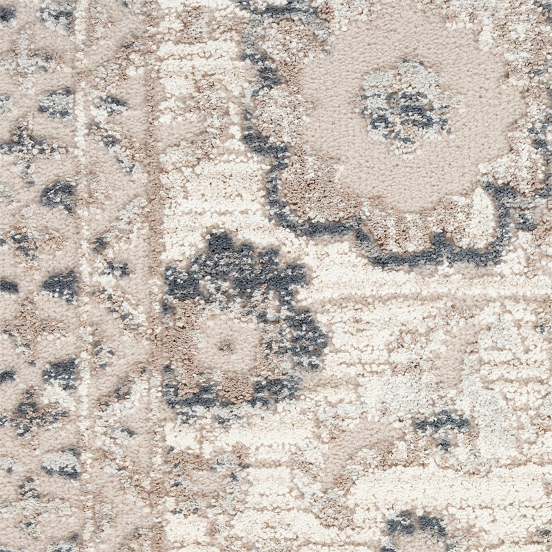 Nourison Home Renewed 6' x 9' Polyester Ivory Multicolor Area Rug