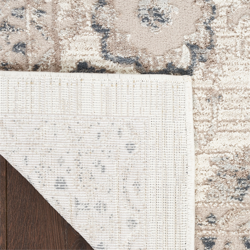 Nourison Home Renewed 6' x 9' Polyester Ivory Multicolor Area Rug