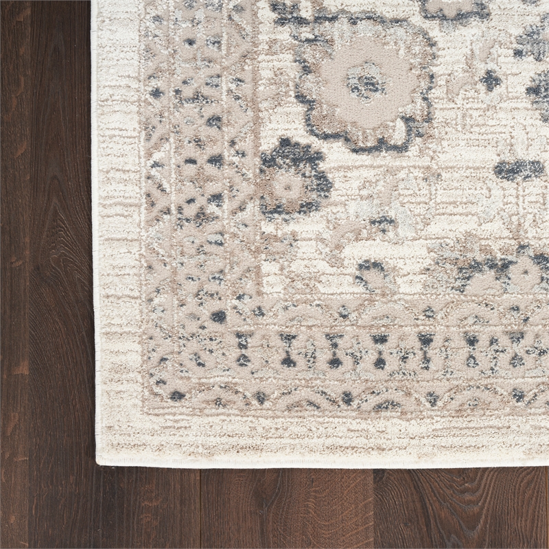 Nourison Home Renewed 8' x 10' Polyester Ivory Multicolor Area Rug