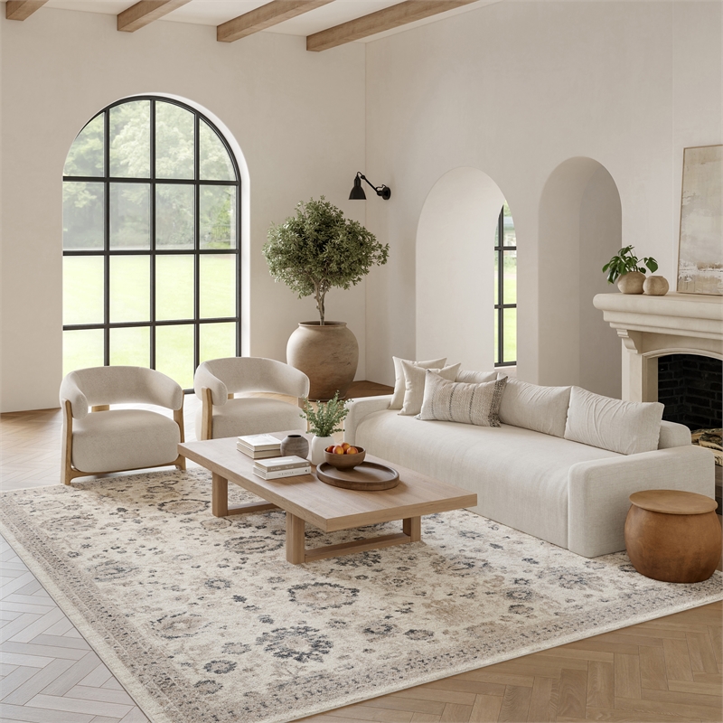 Nourison Home Renewed 8' x 10' Polyester Ivory Multicolor Area Rug