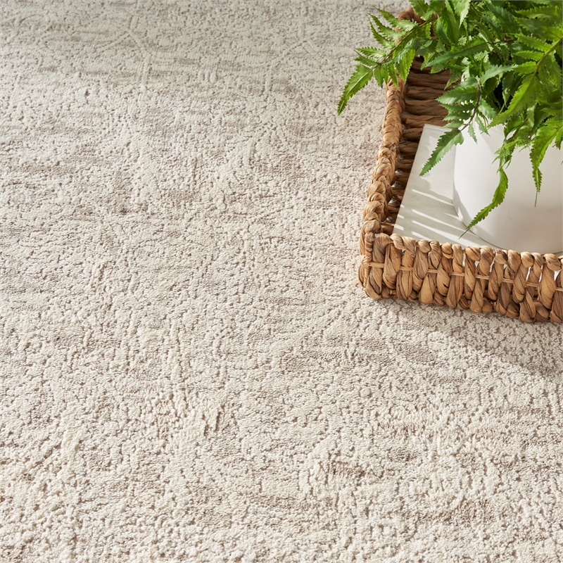 Nourison Home Renewed 8' x 10' Polyester Ivory Beige Area Rug