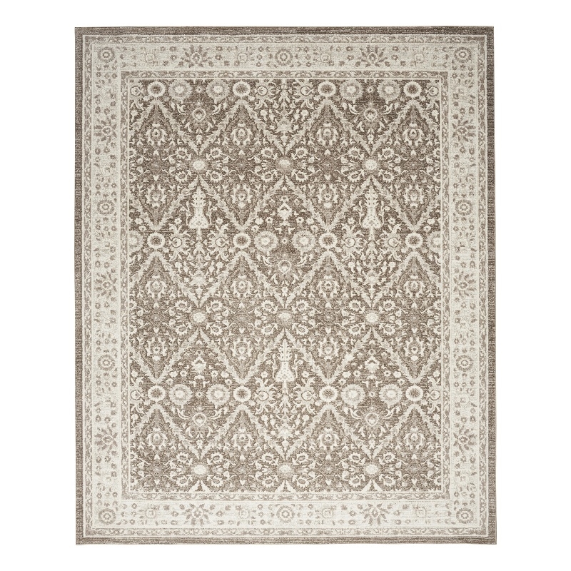 Nourison Home Renewed 8' x 10' Polyester Ivory Mocha Area Rug