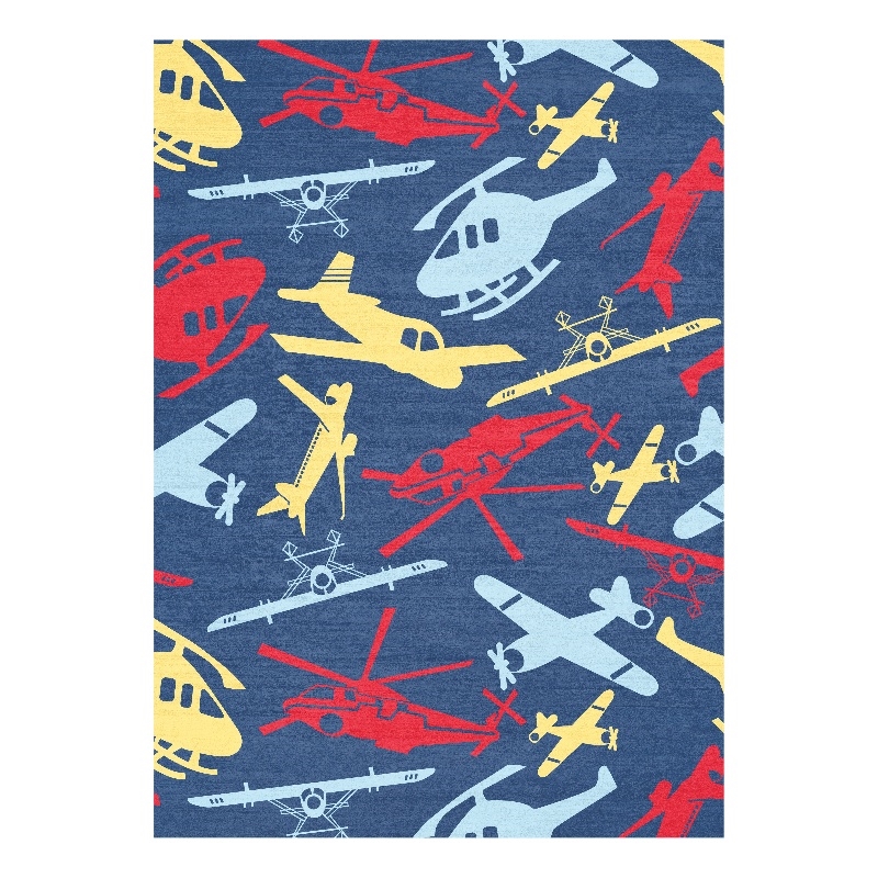 Nourison Home Imagination 7' x 9' PolyesterNavy Multicolor Area Rug