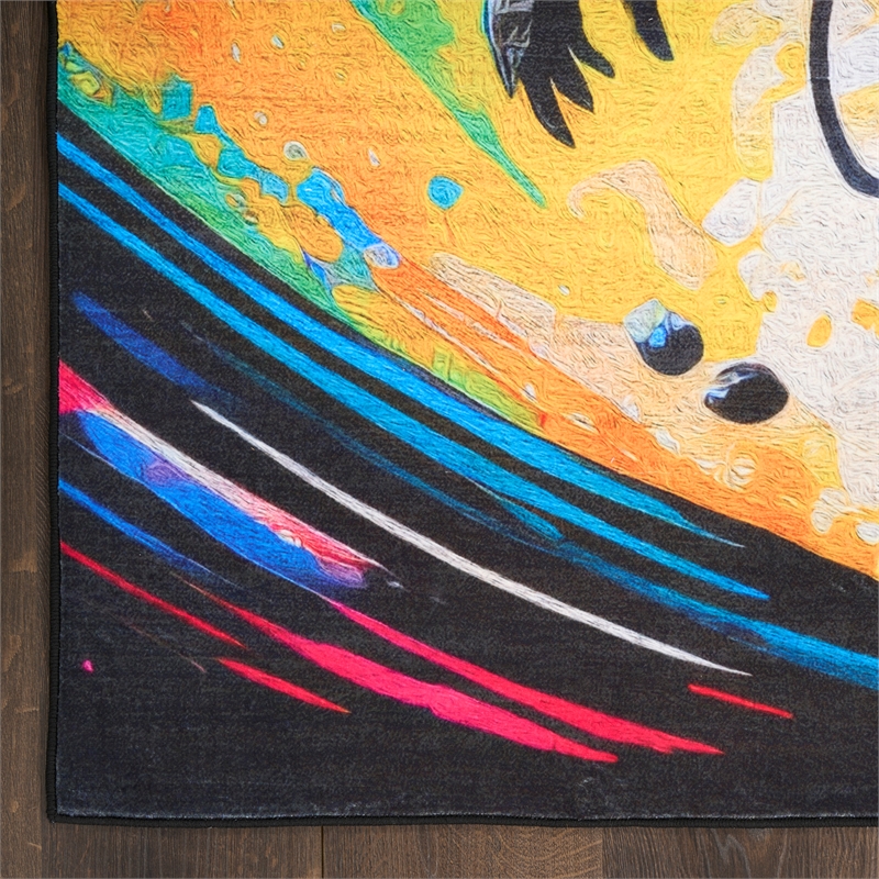 nourison home imagination 7' x 9' polyester multicolor area rug