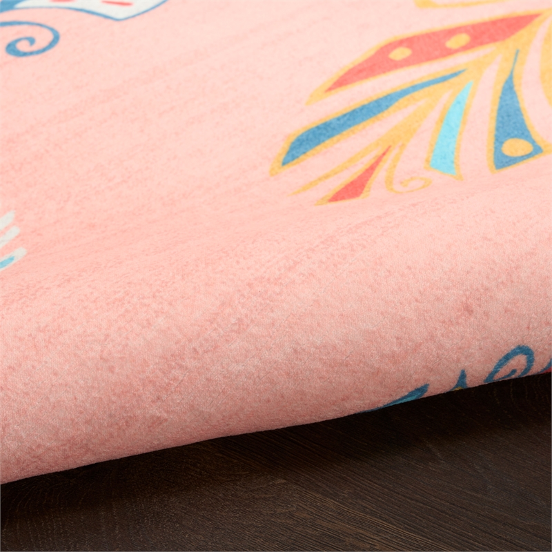 Nourison Home Imagination 7' x 9' Polyester Pink Multicolor Area Rug