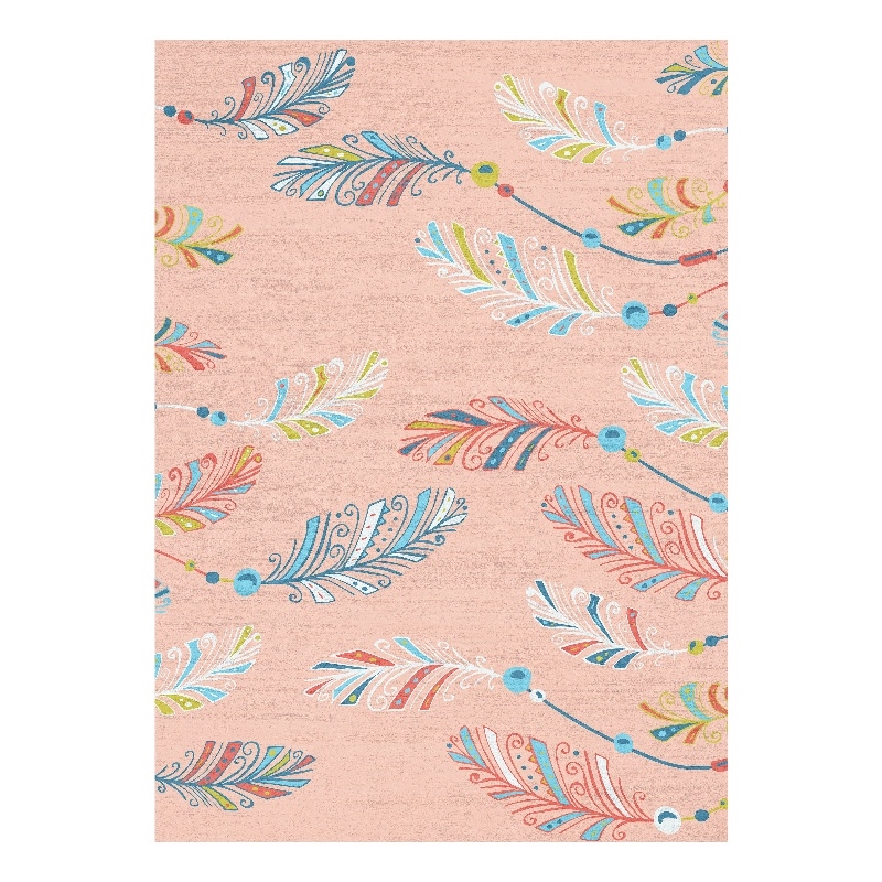 Nourison Home Imagination 7' x 9' Polyester Pink Multicolor Area Rug