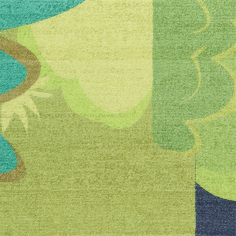 nourison home imagination 7' x 9' polyester navy multicolor area rug