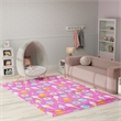 Nourison Home Imagination 7' x 9' Polyester Pink Multicolor Area Rug