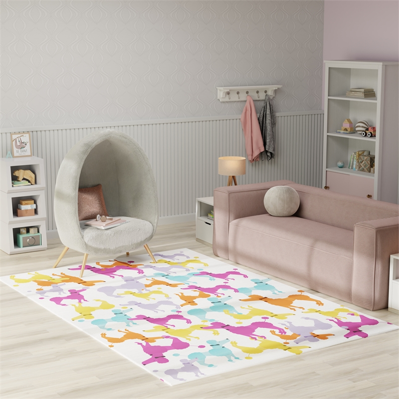 Nourison Home Imagination 7' x 9' Polyester Ivory Multicolor Area Rug