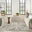 Nourison Home Concerto 6' x 9' Polyester Ivory Blue Grey Area Rug