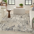 Nourison Home Concerto 6' x 9' Polyester Ivory Blue Grey Area Rug