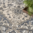 Nourison Home Concerto 6' x 9' Polyester Ivory Blue  Area Rug