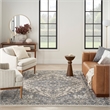 Nourison Home Concerto 6' x 9' Polyester Ivory Blue  Area Rug
