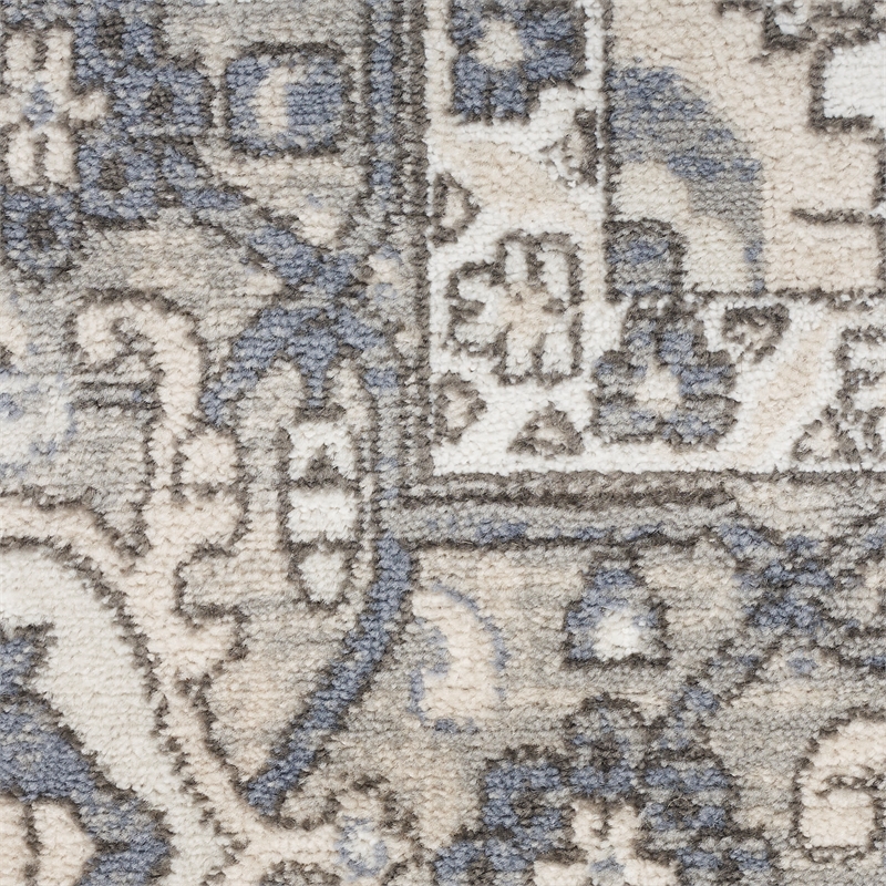 Nourison Home Concerto 7' x 10' Polyester Ivory Blue  Area Rug