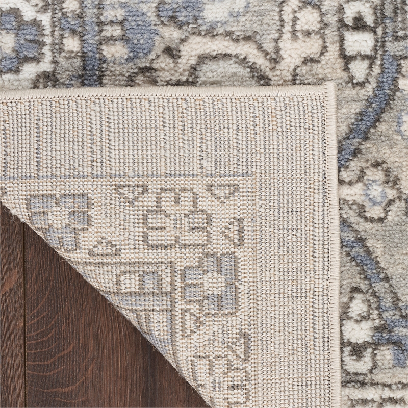 Nourison Home Concerto 7' x 10' Polyester Ivory Blue  Area Rug