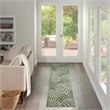 Nourison Home Garden Oasis 8' Runner Fabric Green Ivory Area Rug