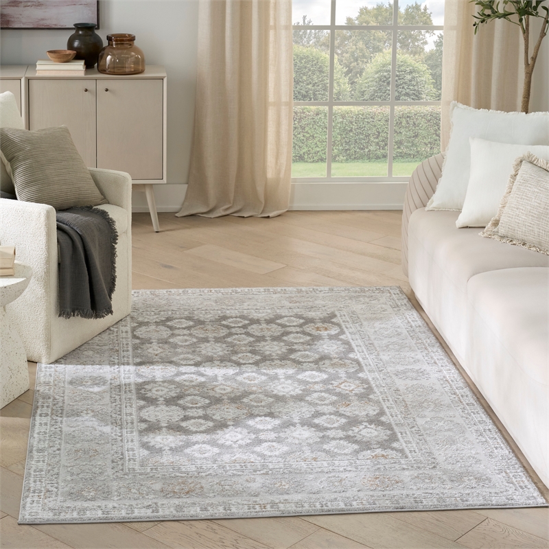 Nourison Home Dekor 5' x 7' PolyesterGrey Area Rug