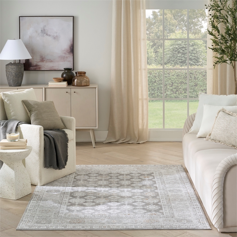 Nourison Home Dekor 5' x 7' PolyesterGrey Area Rug