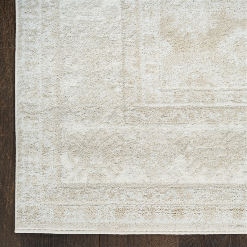 Nourison Home Dekor 5' x 7' PolyesterIvory Beige Area Rug