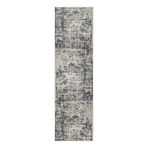 Nourison Home Concerto 8' Runner Fabric Ivory Grey Area Rug
