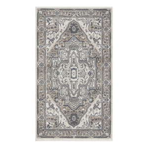 Nourison Home Concerto 2' x 4' Fabric Ivory Taupe Area Rug