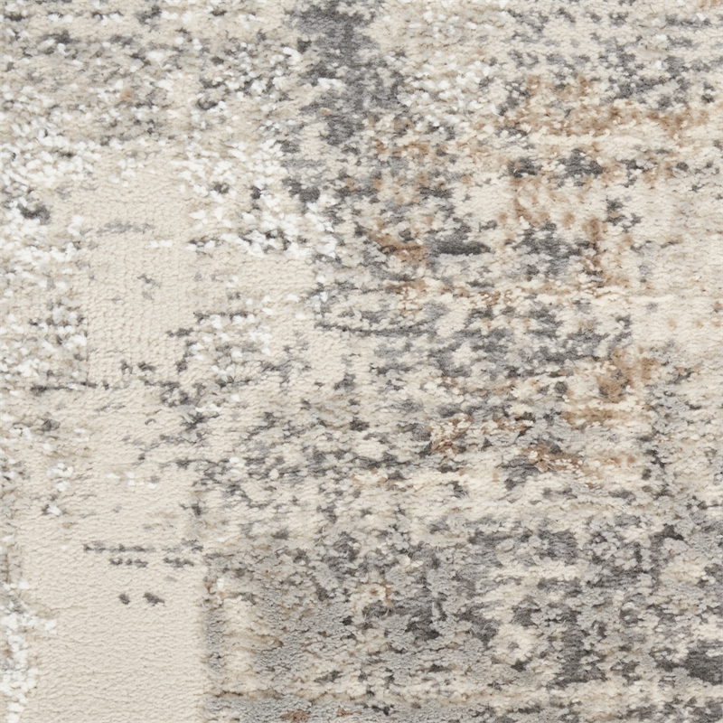 Nourison Home Eco-Friendly 10' x 14' Polyester Beige Grey Area Rug