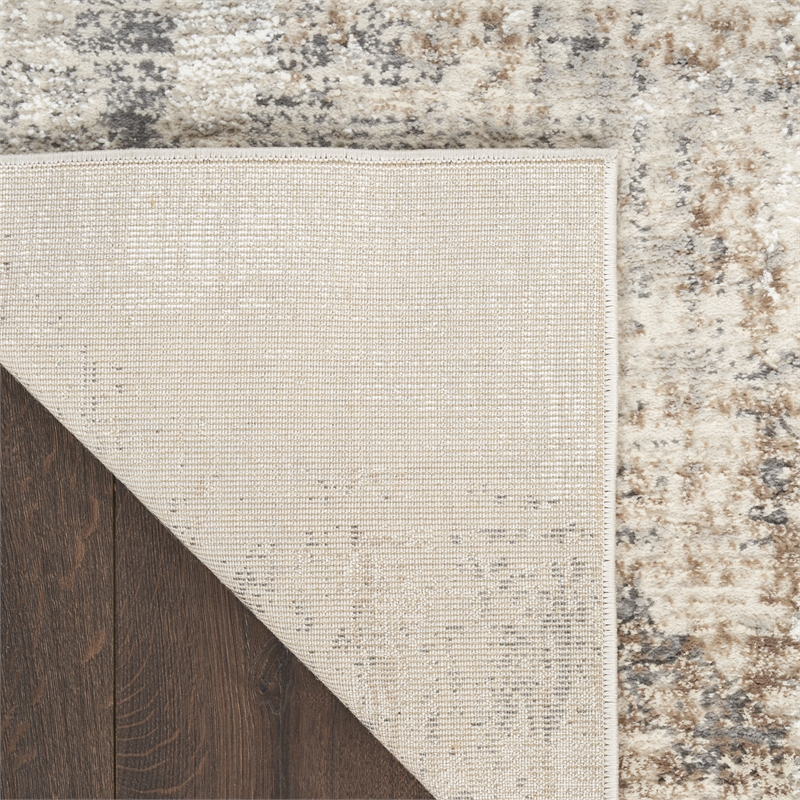 Nourison Home Eco-Friendly 10' x 14' Polyester Beige Grey Area Rug