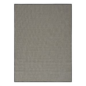 Nourison Home Courtyard 6' x 9' Fabric Black White Area Rug