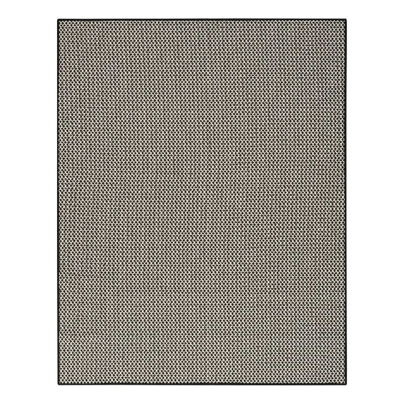 Nourison Home Courtyard 8' x 10' Fabric Black White Area Rug
