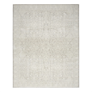 Nourison Home Renewed 9' x 12' Polyester Silver Ivory Area Rug