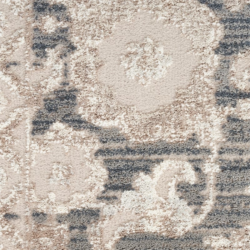 Nourison Home Renewed 6' x 9' Polyester Charcoal Area Rug