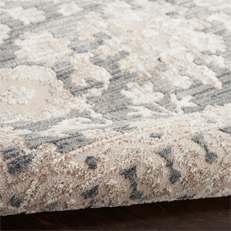 Nourison Home Renewed 6' x 9' Polyester Charcoal Area Rug