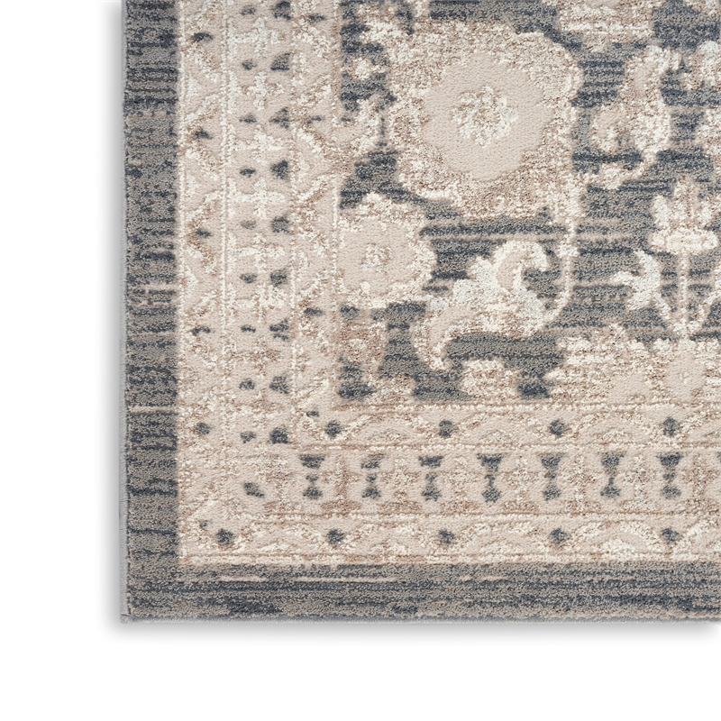 Nourison Home Renewed 9' x 12' Polyester Charcoal Area Rug