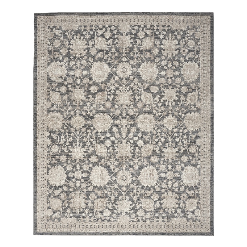 Nourison Home Renewed 9' x 12' Polyester Charcoal Area Rug