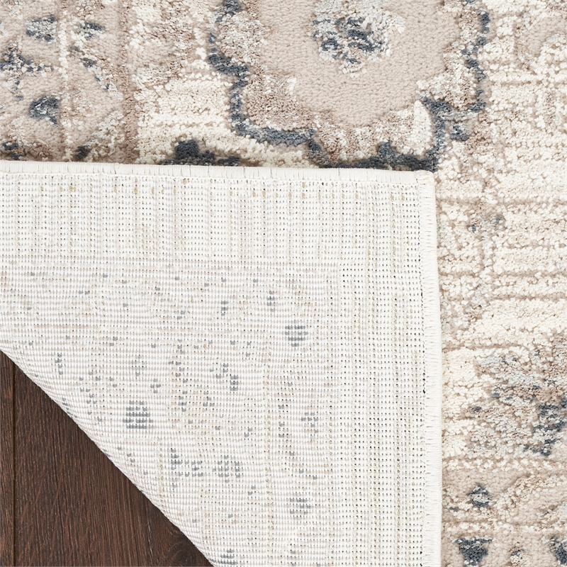 Nourison Home Renewed 9' x 12' Polyester Ivory Multicolor Area Rug