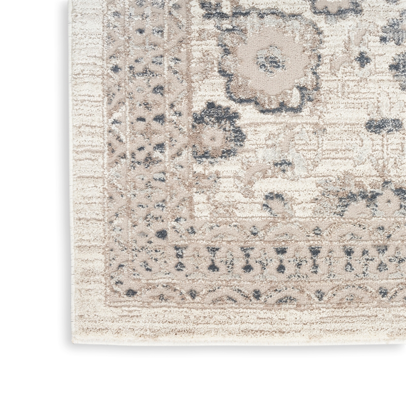 Nourison Home Renewed 9' x 12' Polyester Ivory Multicolor Area Rug