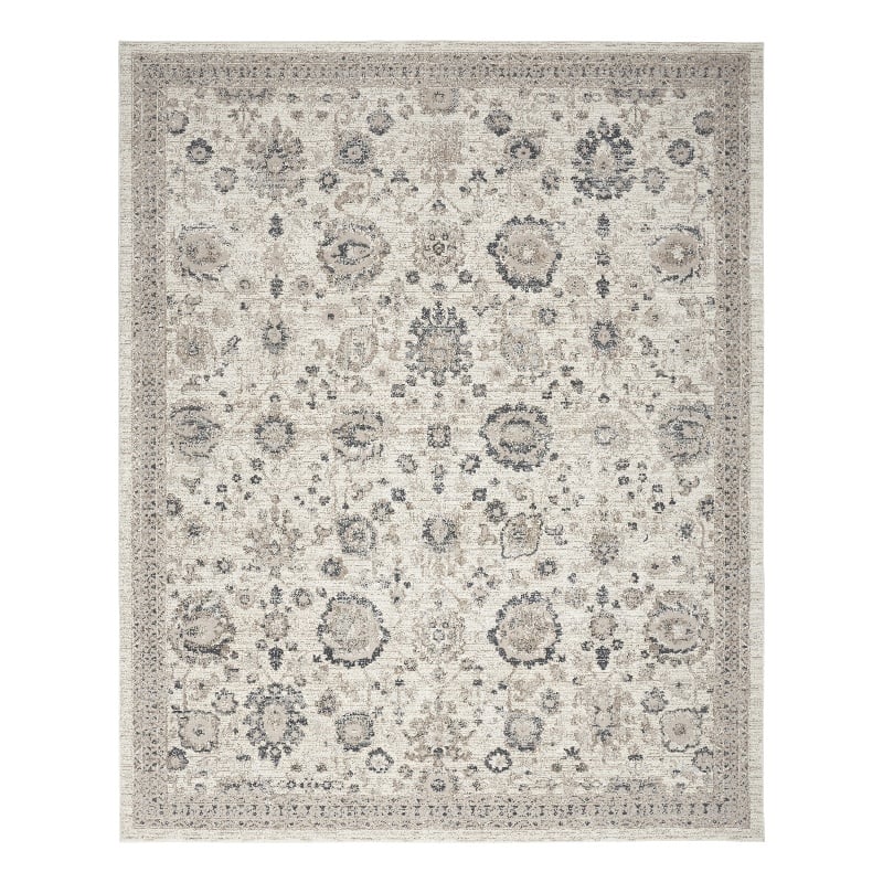 Nourison Home Renewed 9' x 12' Polyester Ivory Multicolor Area Rug
