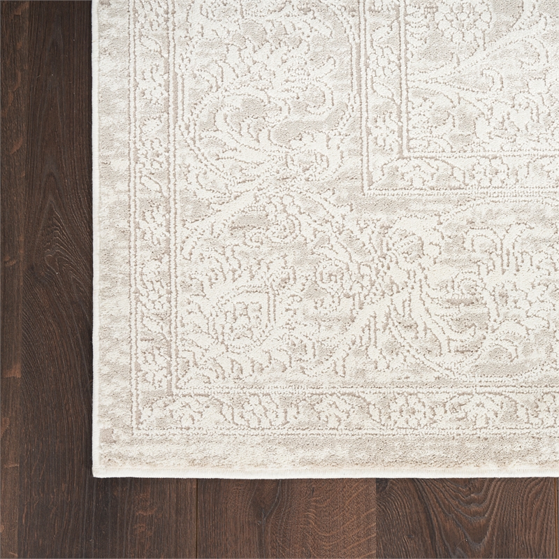 Nourison Home Renewed 6' x 9' Polyester Ivory Beige Area Rug