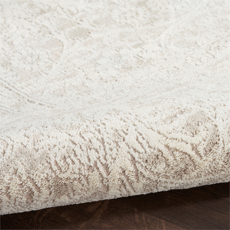 Nourison Home Renewed 6' x 9' Polyester Ivory Beige Area Rug