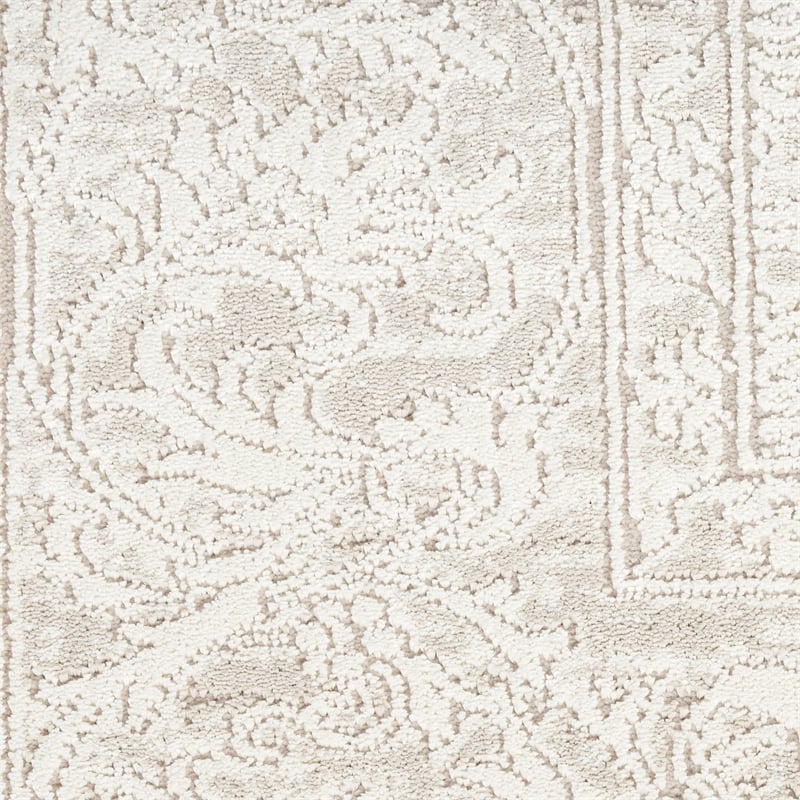Nourison Home Renewed 9' x 12' Polyester Ivory Beige Area Rug