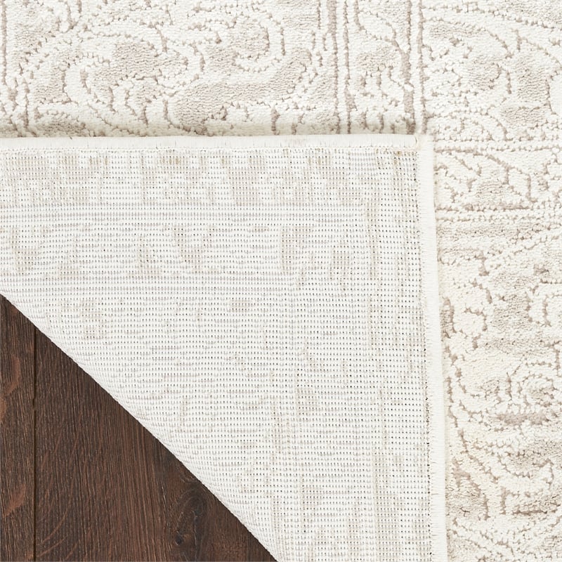 Nourison Home Renewed 9' x 12' Polyester Ivory Beige Area Rug