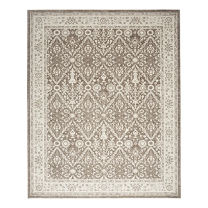 Nourison Home Renewed 9' x 12' Polyester Ivory Mocha Area Rug