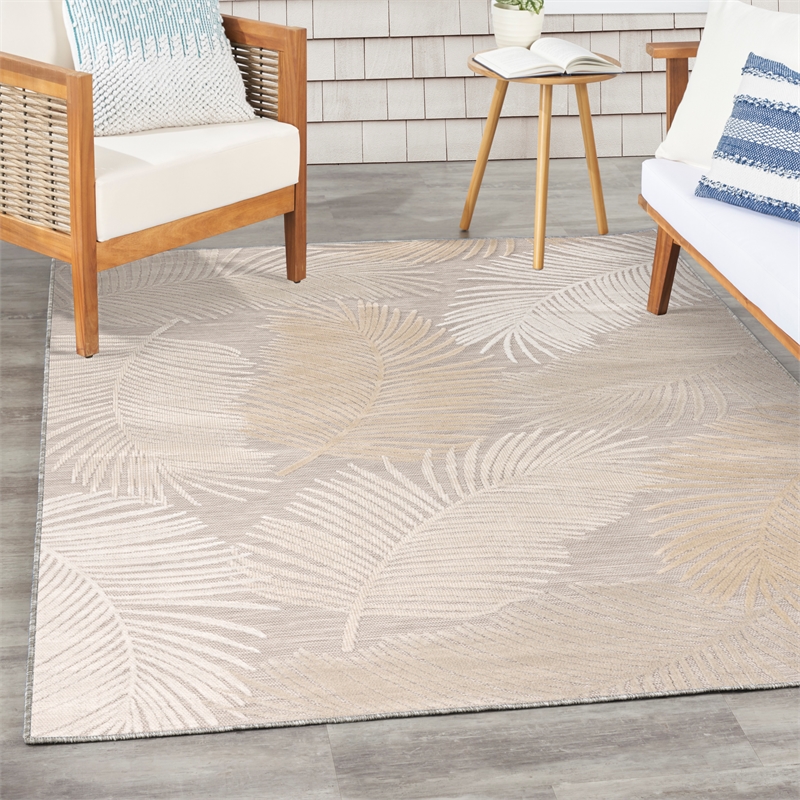 Nourison Suncoast 4' x 6' BEIGE Tropical Rug