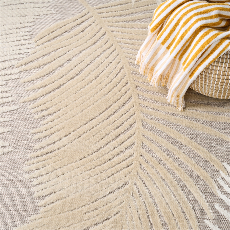 Nourison Suncoast 4' x 6' BEIGE Tropical Rug