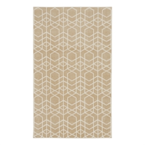 Nourison Washable Charm 3' x 5' Beige Ivory Modern Indoor Rug