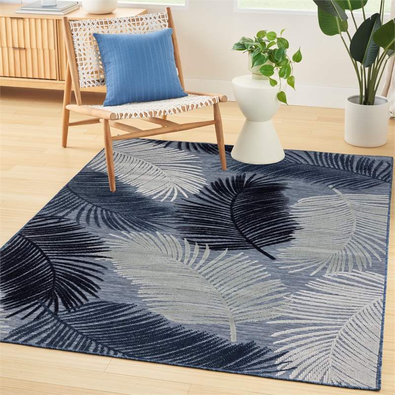 Nourison Suncoast 4' x 6' DENIM Tropical Rug